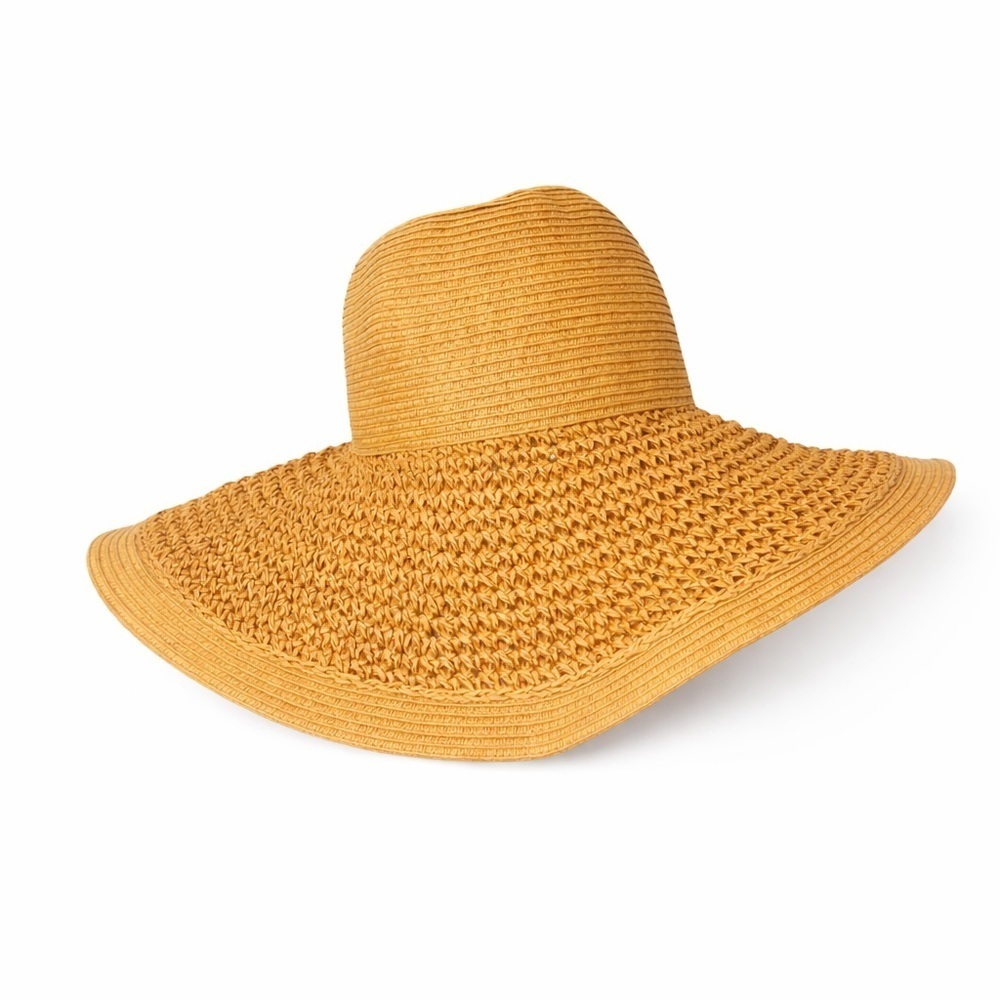 J.Crew Factory Tan Wide Brim Straw Sun Hat